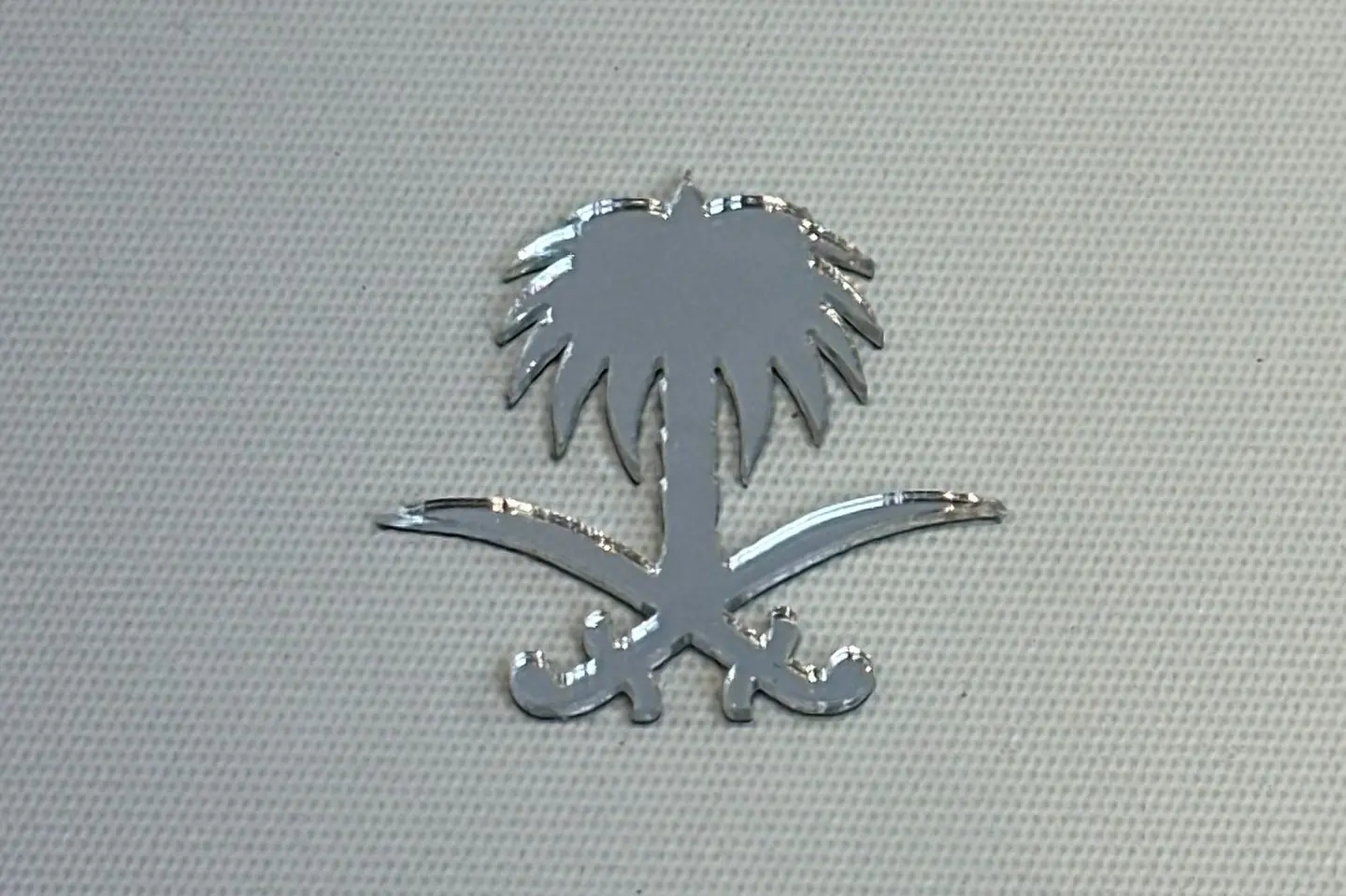 Silver Acrylic National Sticker