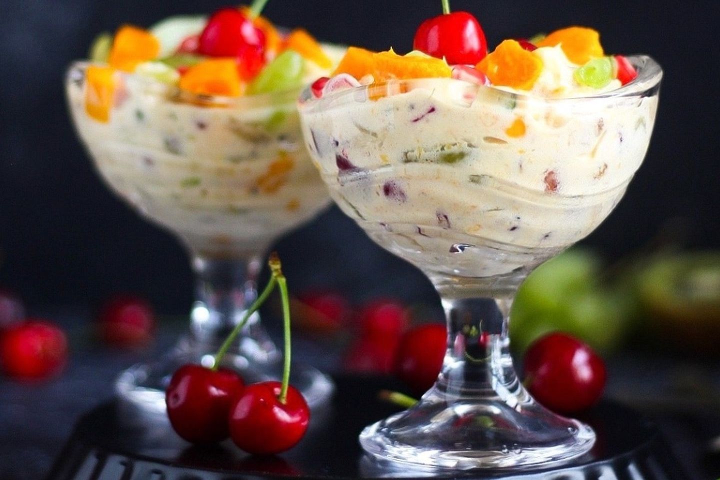 Fruits Salad With Ice Cream