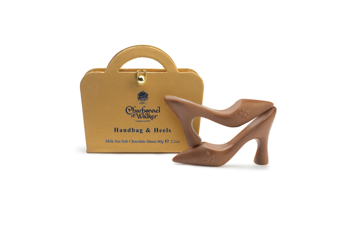 Gold Handbag With Milk Sea Salt Caramel Heels