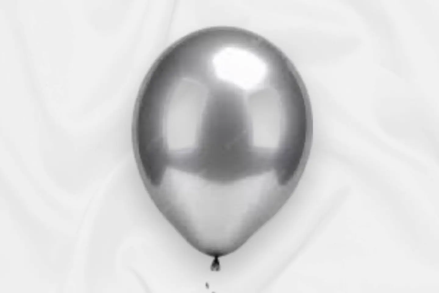 Silver Helium Balloon