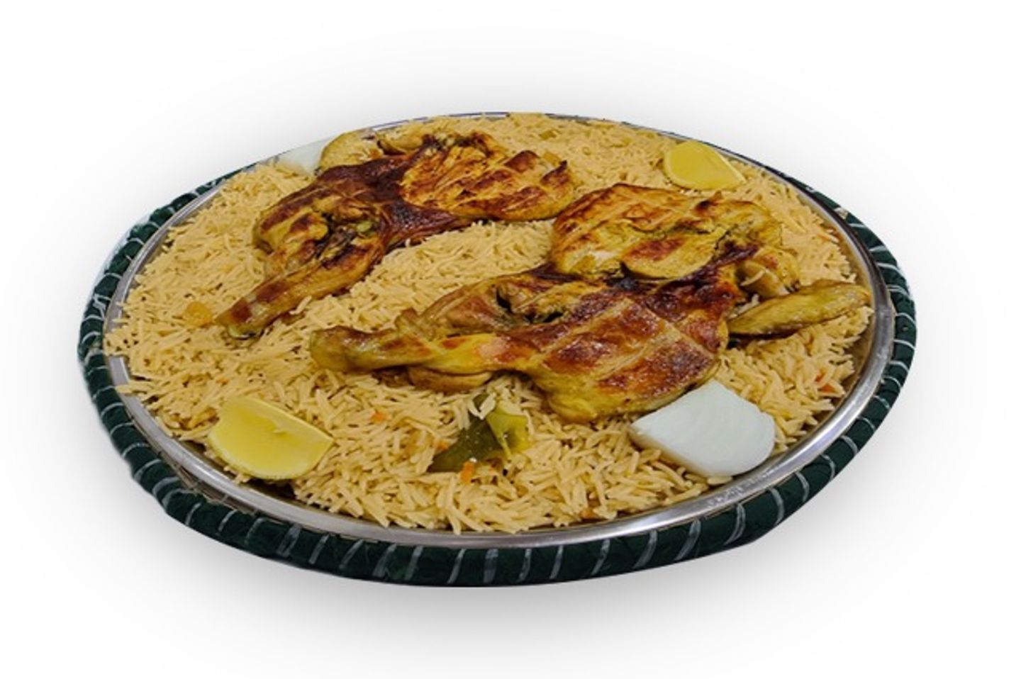 حبة دجاج فحم مع رز