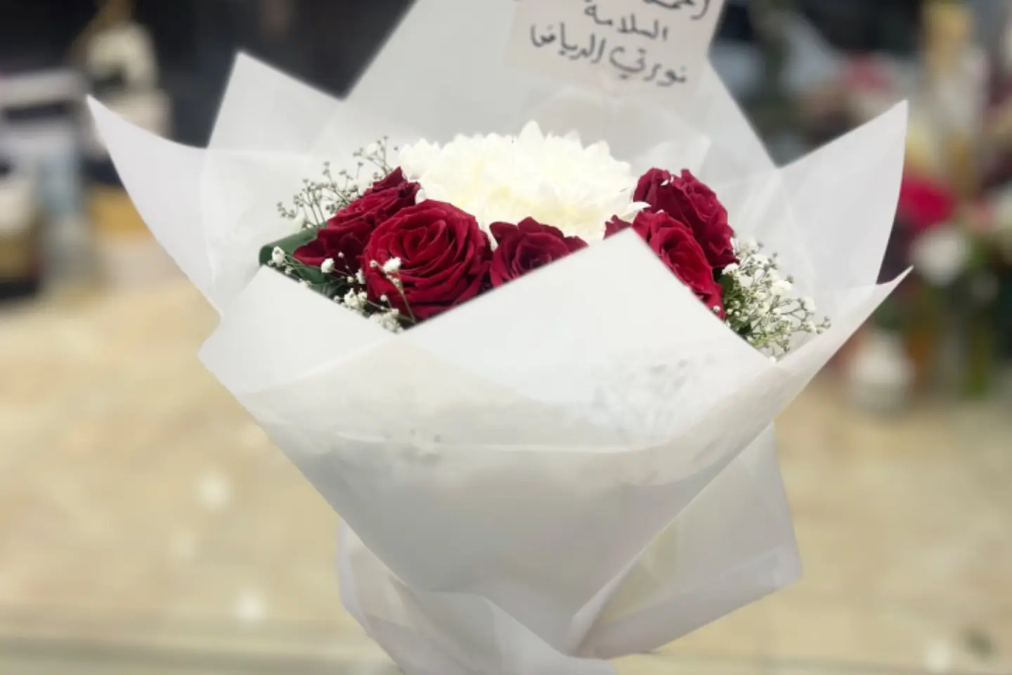 باقة ورد دائريه