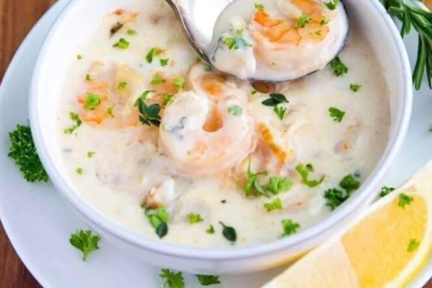 شوربه جمبري بالكريمة