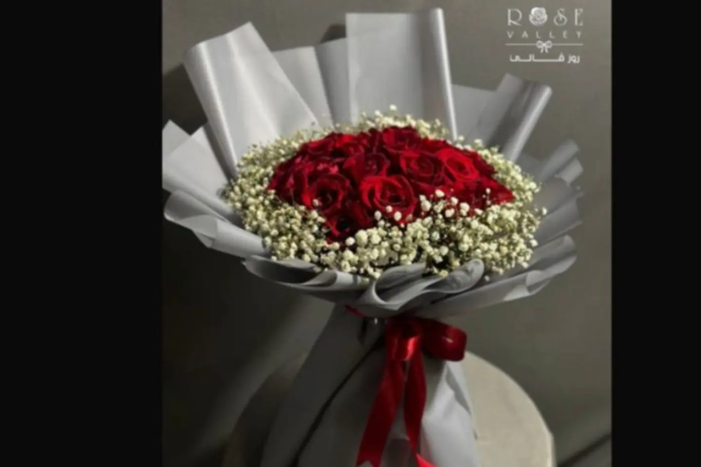 Red Rose Bouquet With Silver Cover