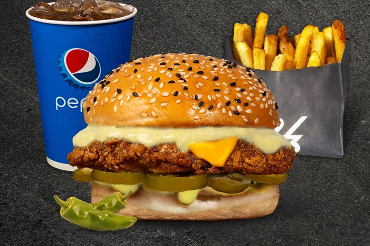 Spicy Crispy Chicken Meal - Fries Drink Medium