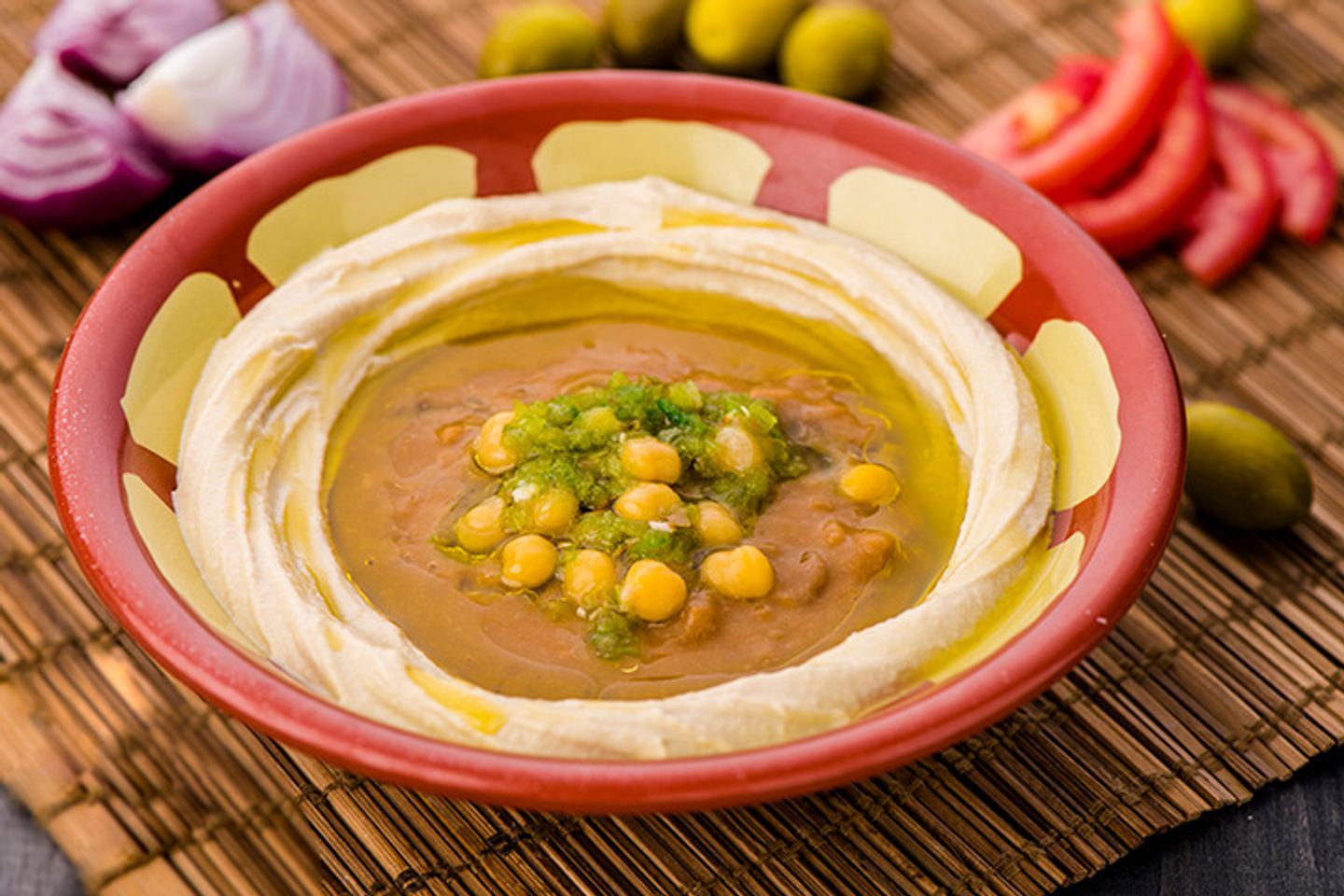 Foul And Hummus Plate