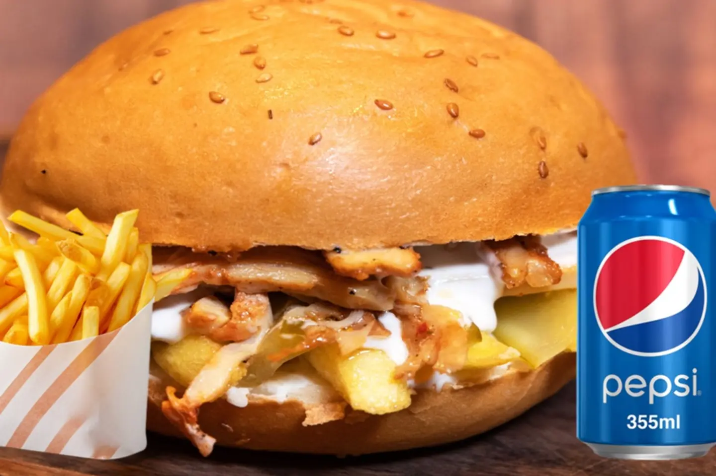 وجبة برجر شاورما