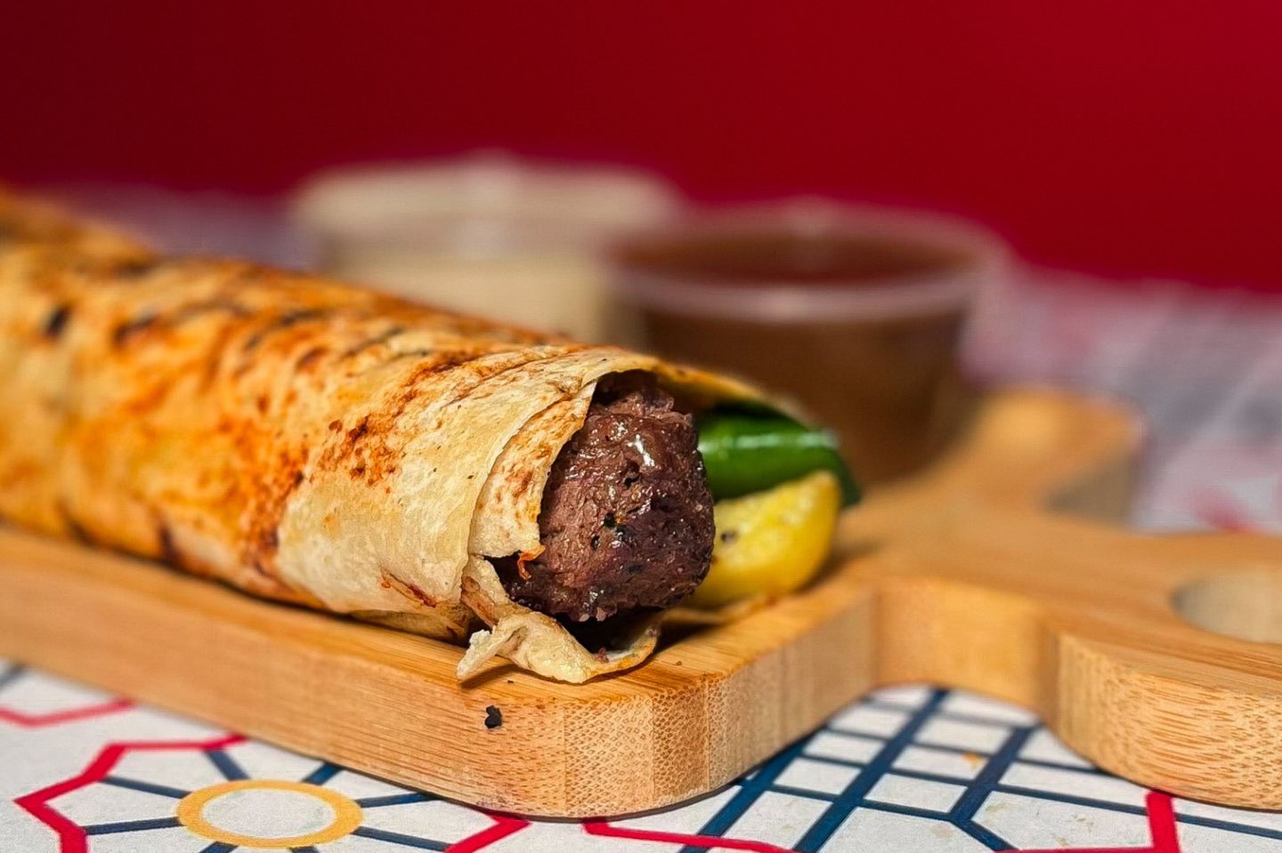 Mishkak Meat Pieces Bbq Sandwich