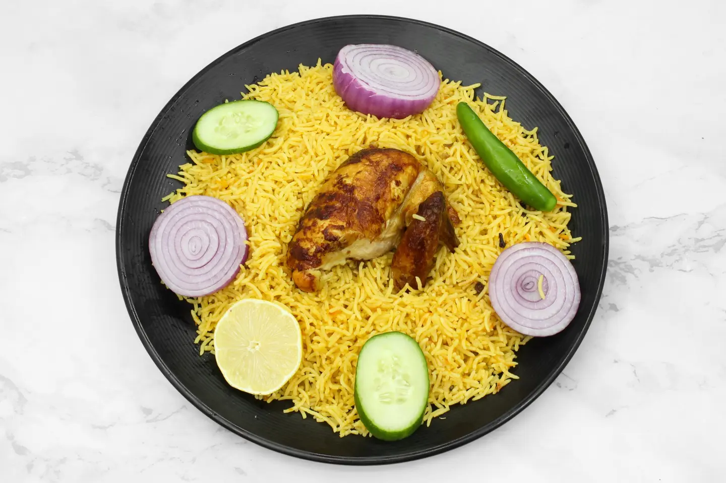 Quarter Grilled Chicken With Rice