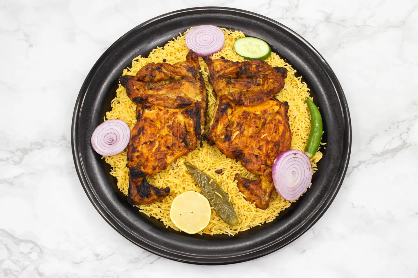 Charcoal Grilled Chicken  With Rice