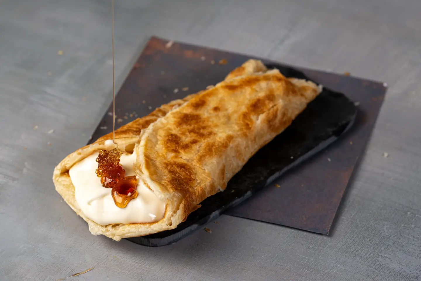 Labneh And Honey Chapati
