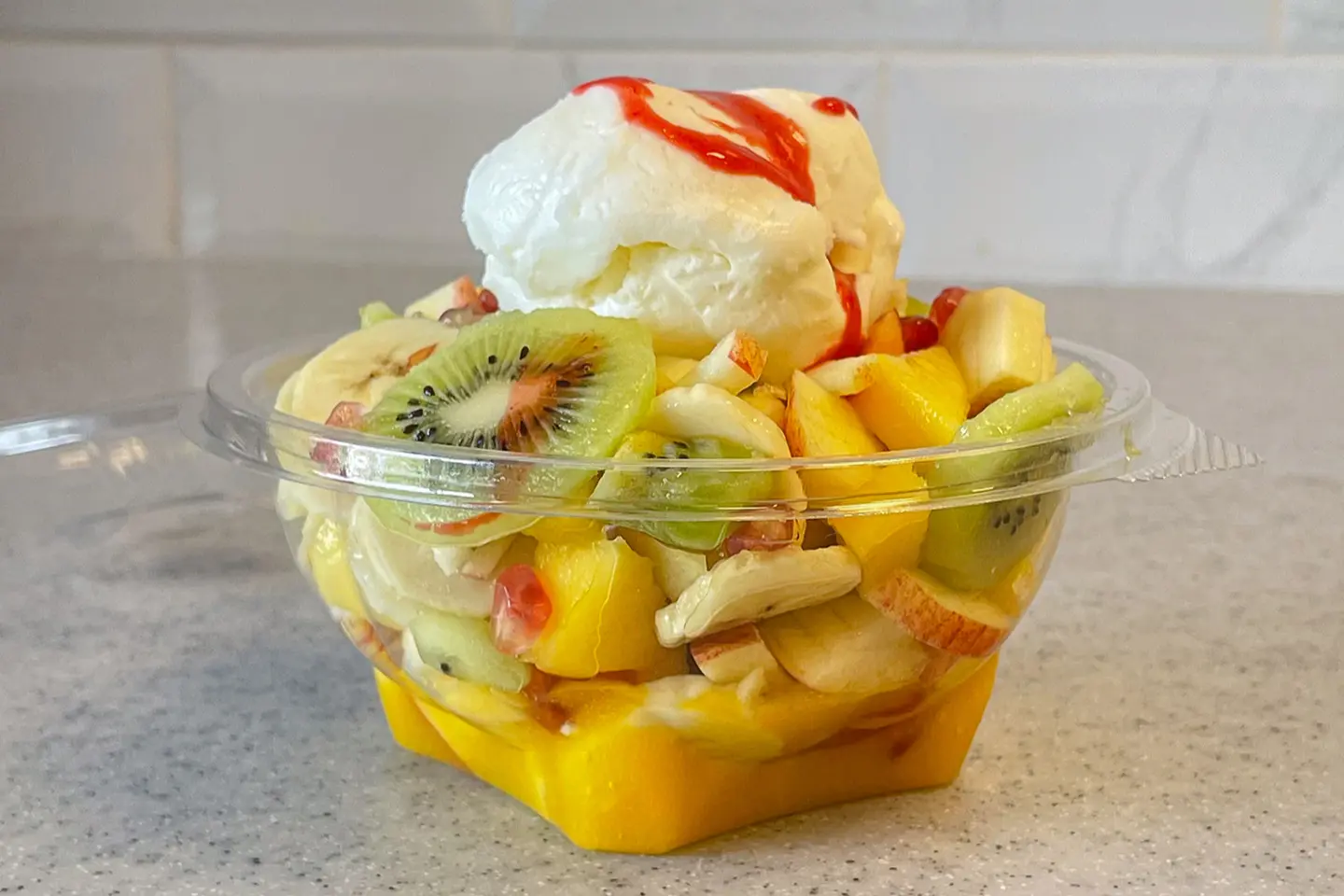 Fruit Salad With Ice Cream