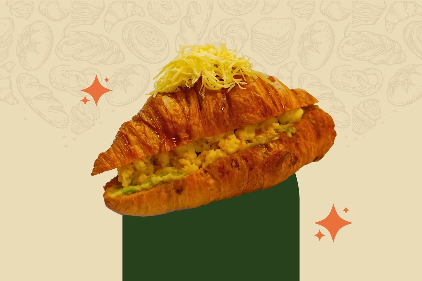Avocado Egg Croissant