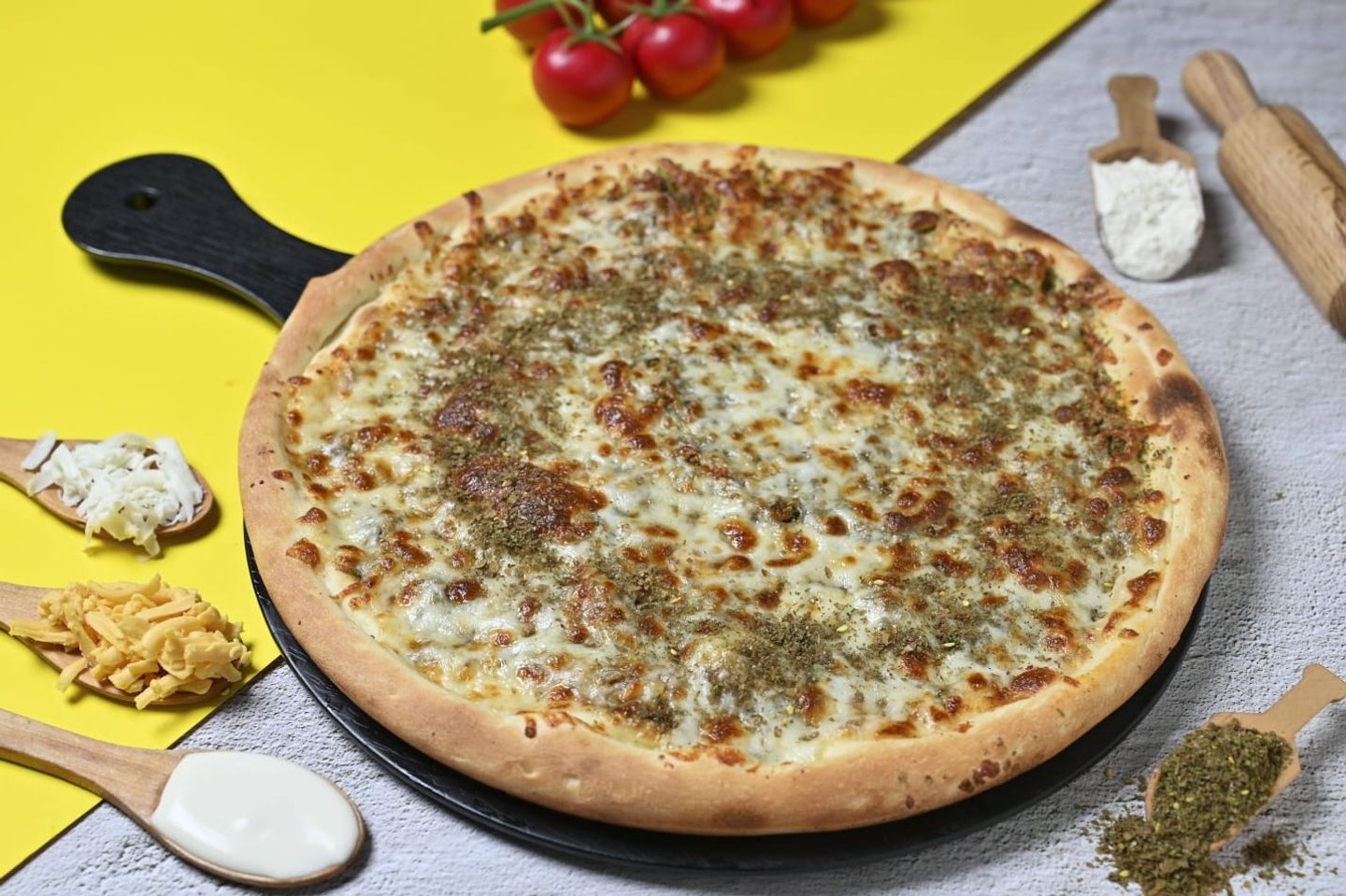 Cheese And Thyme Pizza