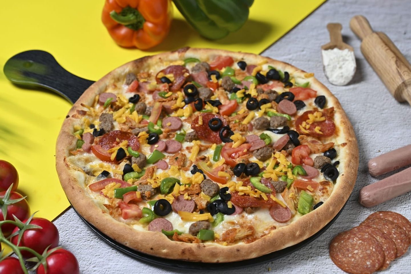 Chicken Pizza With Ranch And Barbecue