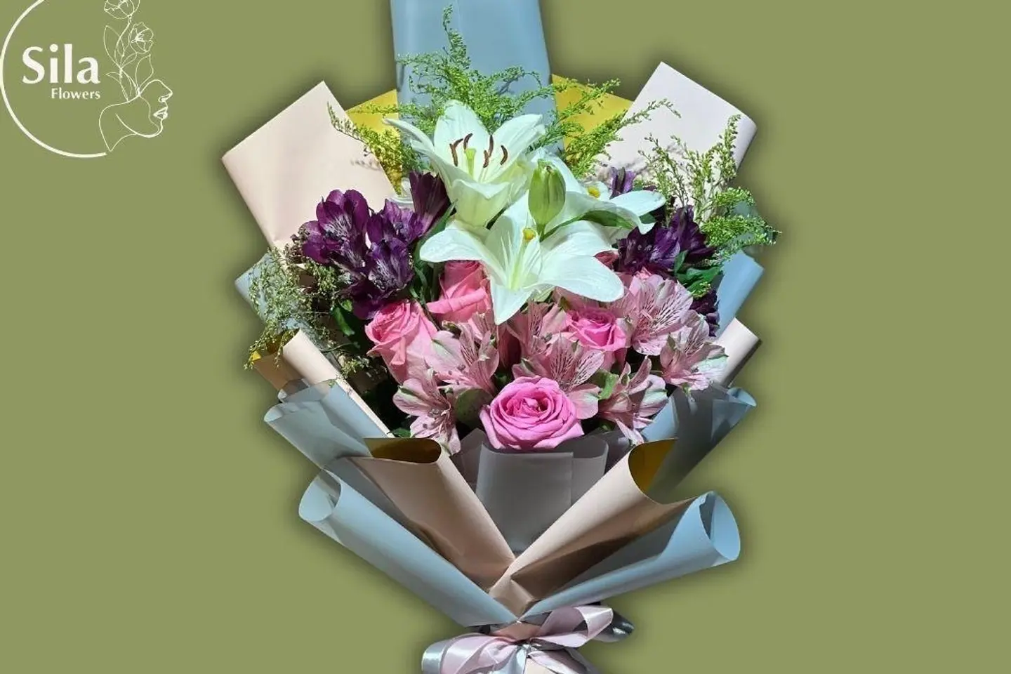 باقة رقة الورد