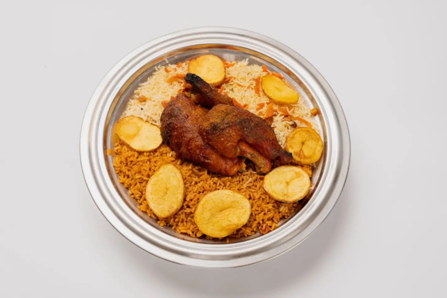 Half Grilled Chicken With Rice