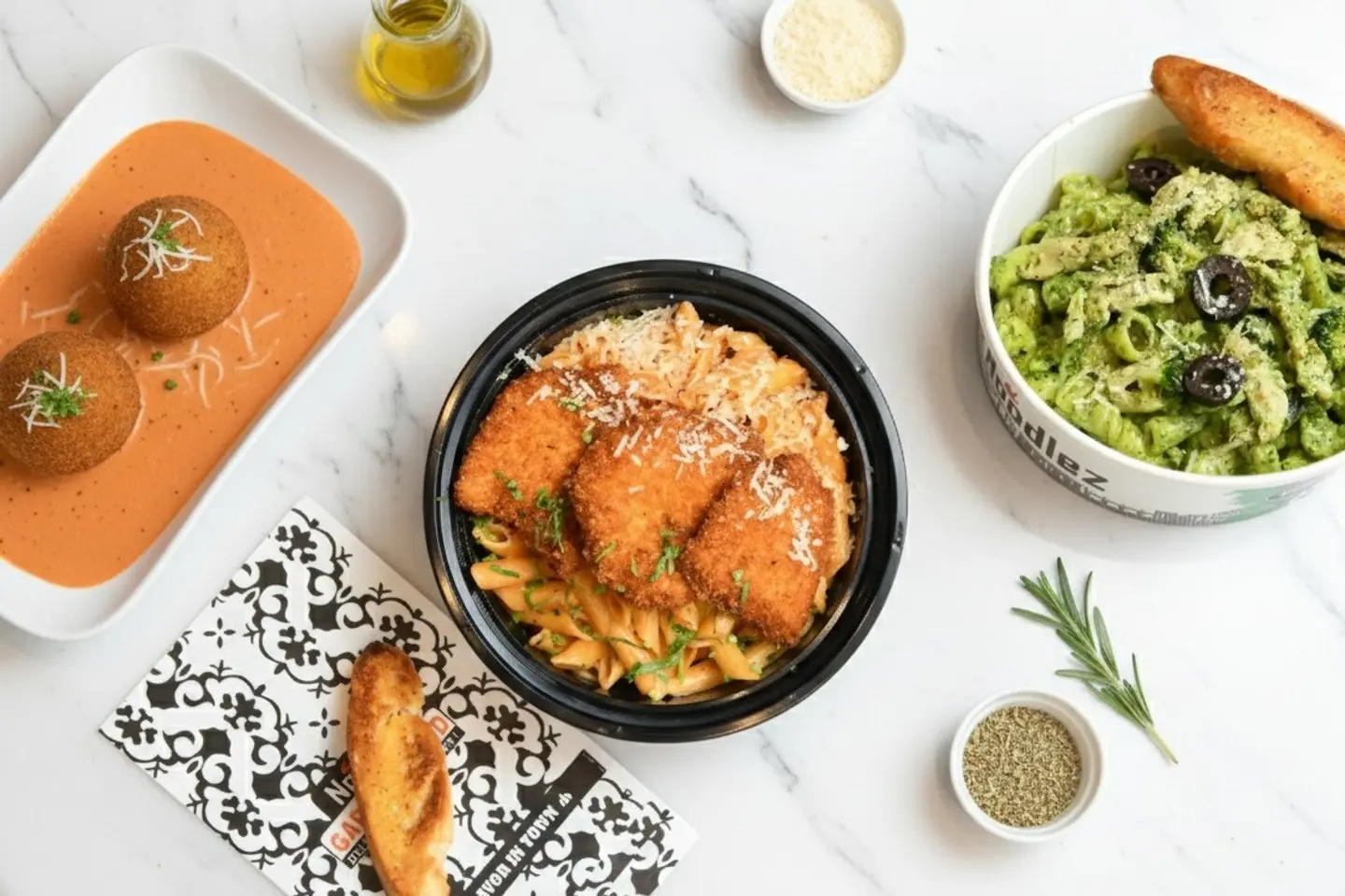 Pesto Pasta Crispy Chicken With Pasta Fried Mac Cheese 4 Pcs