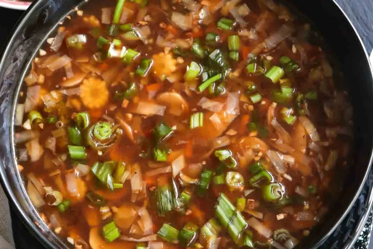 شوربة مانشو بالخضار