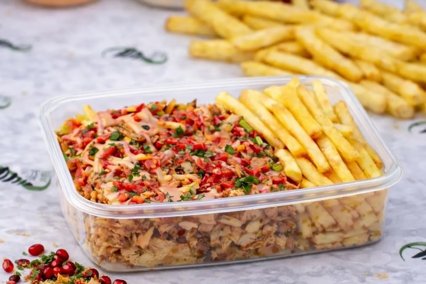 صحن شاورما دجاج مبشور