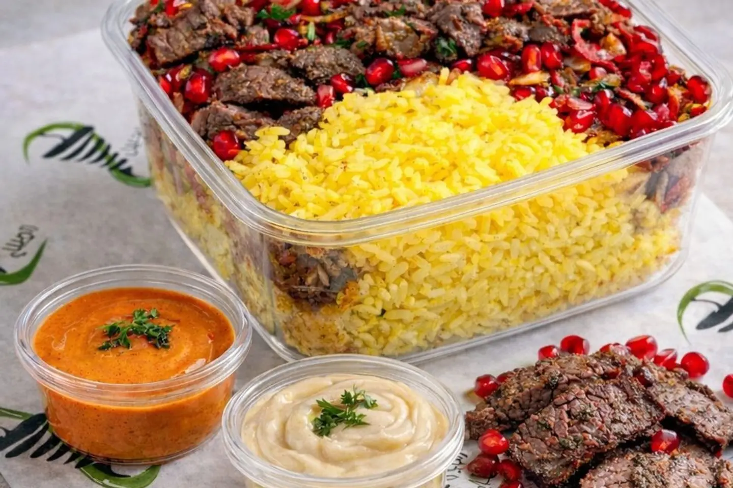 فتة شاورما لحم بالرز