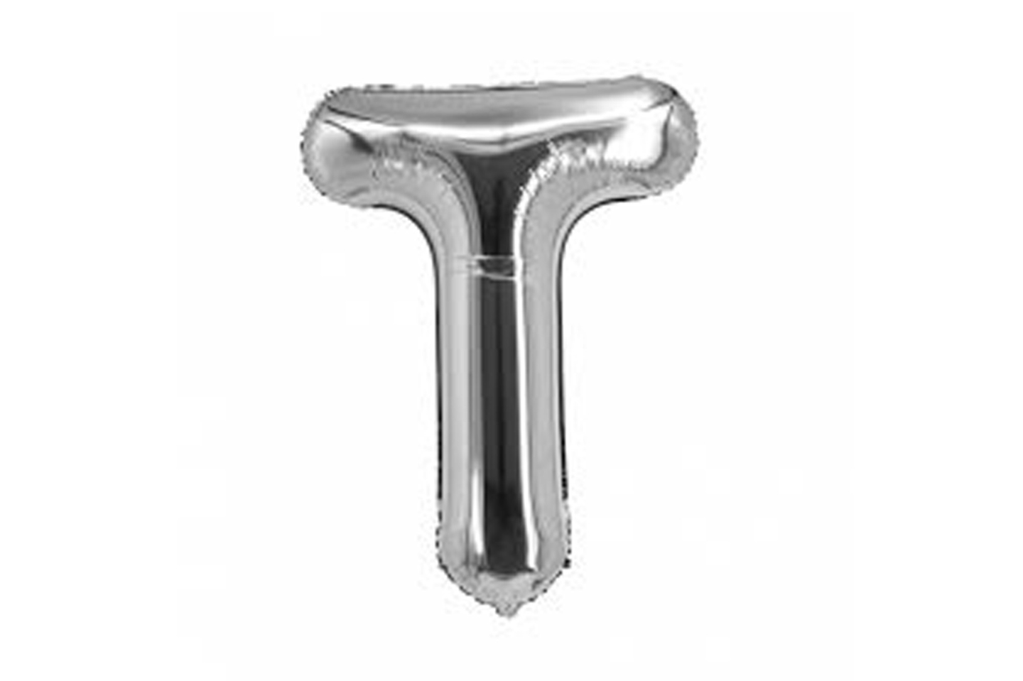 بالون حرف تي فضي