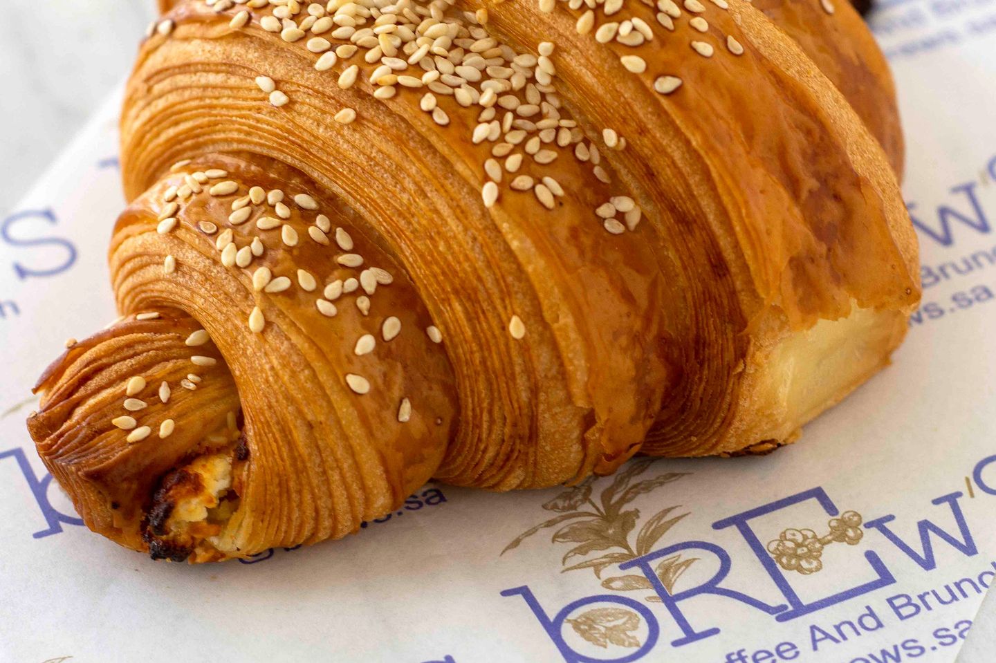 Cheese Croissant With Honey