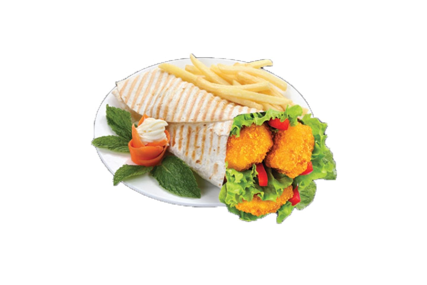 Nuggets Wrap With Fries