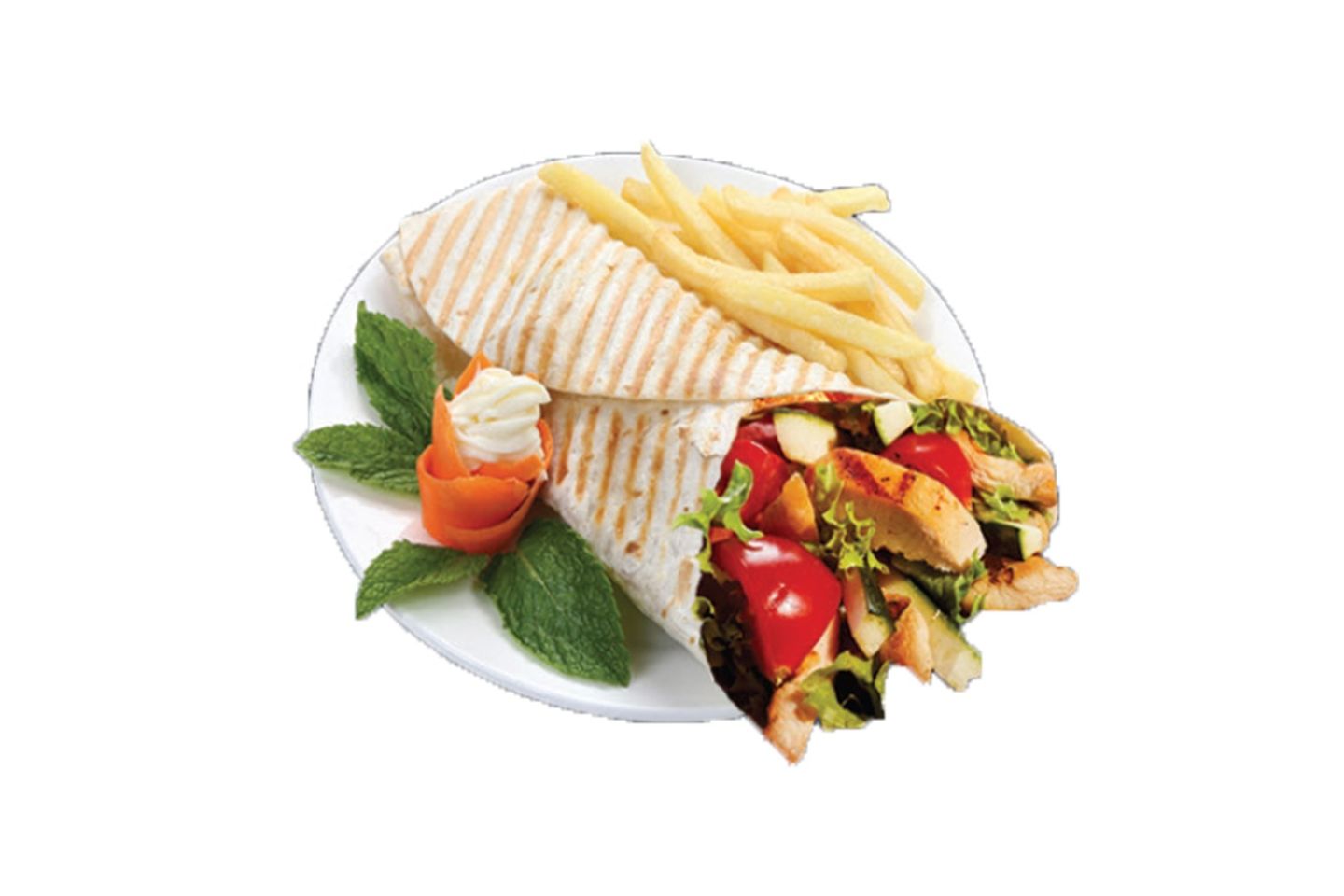 Fajita Wrap With Fries