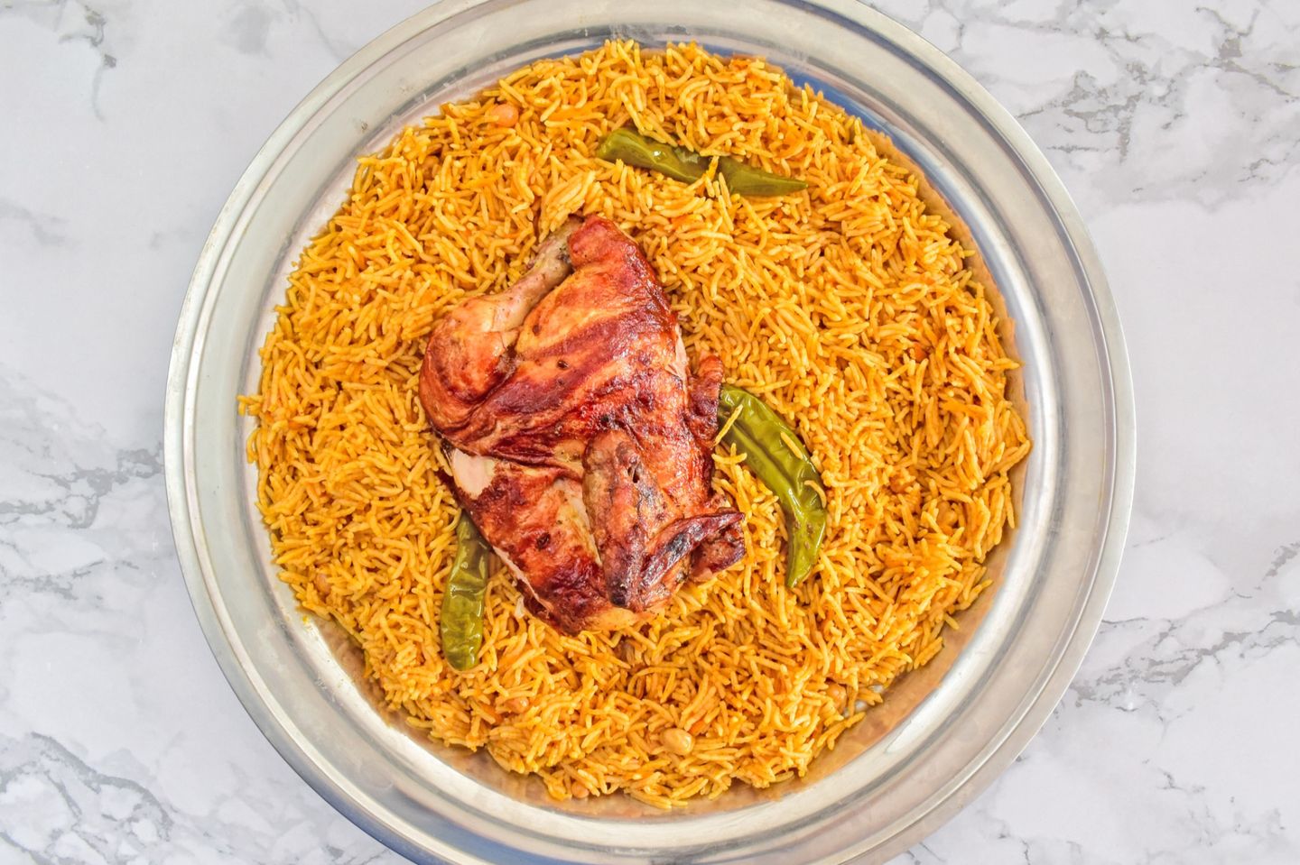 Half Grilled Chicken With Rice