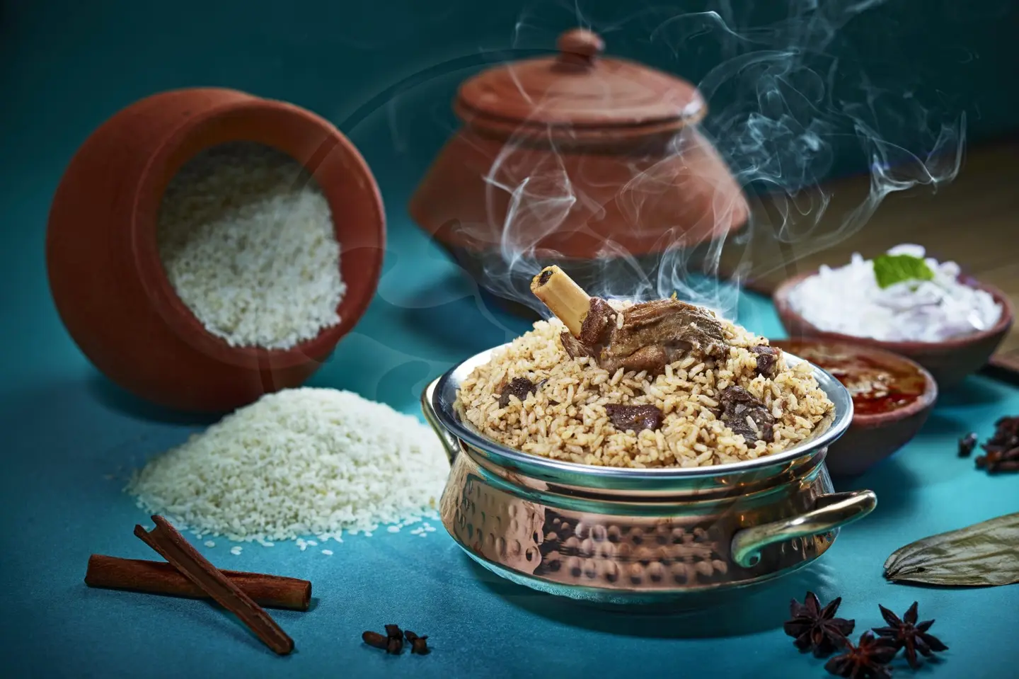 لحم ضأن دوم برياني