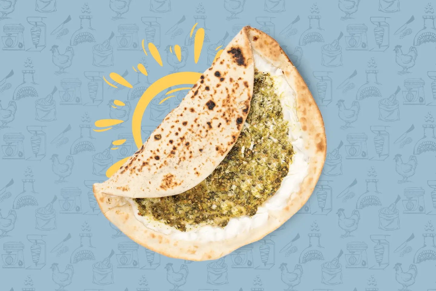 Manoosha Labna With Zaatar