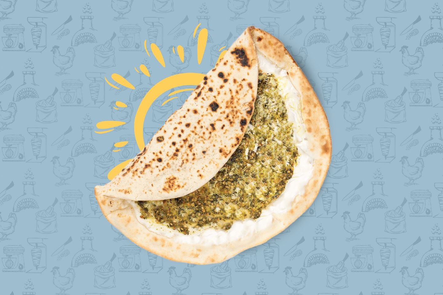 Manoosha Labna With Zaatar