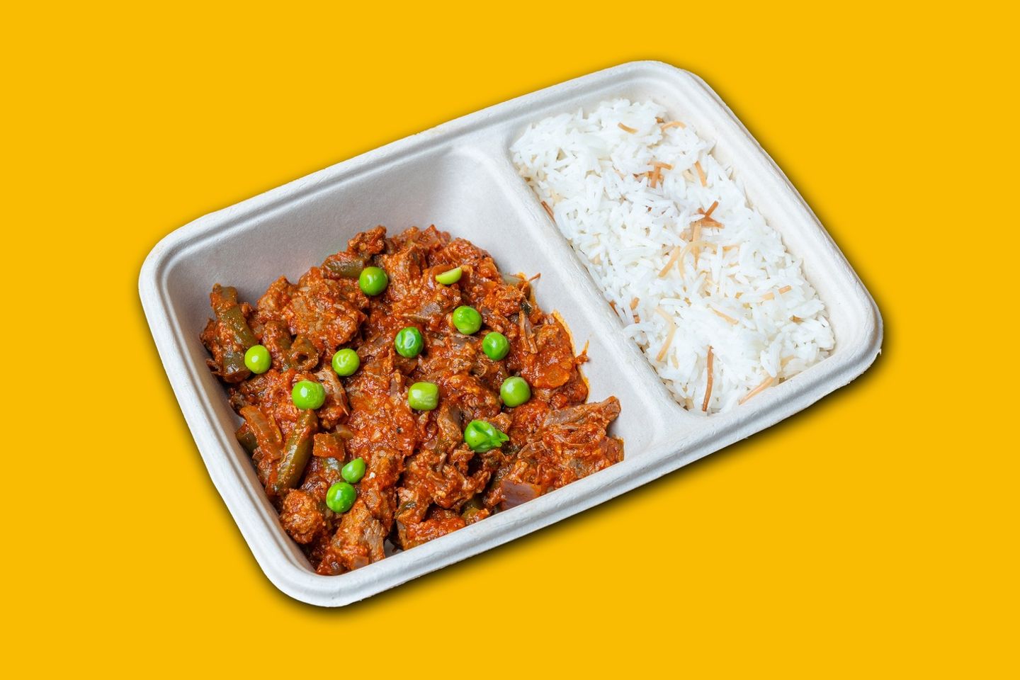 يخنة لحم مع الفاصوليا والأرز بالشعيرية