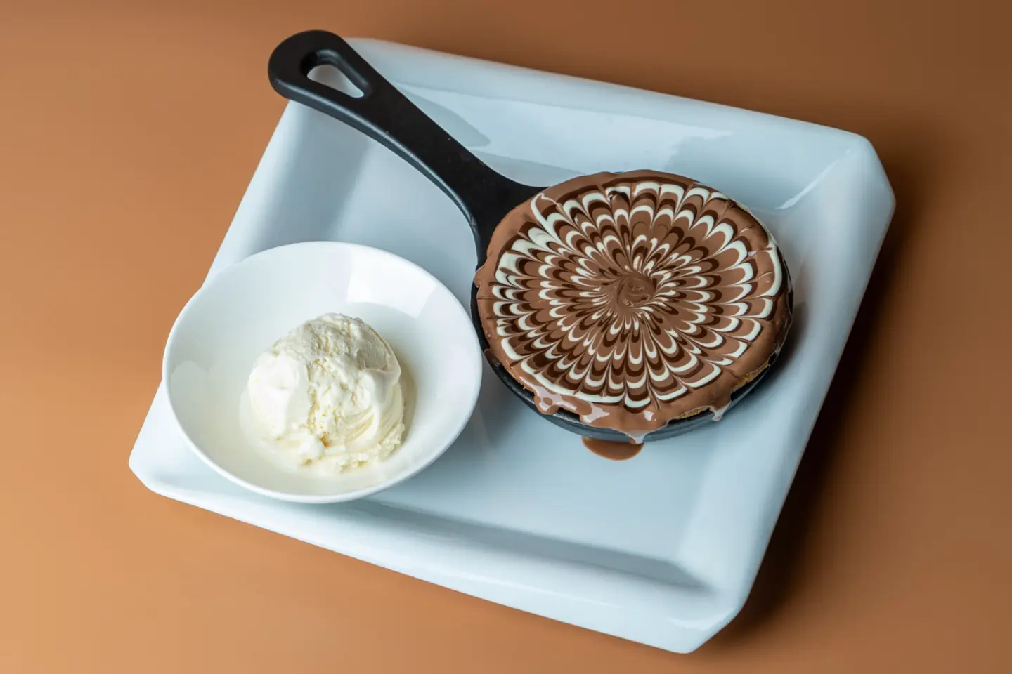 Brookie In A Pan With Ice Cream