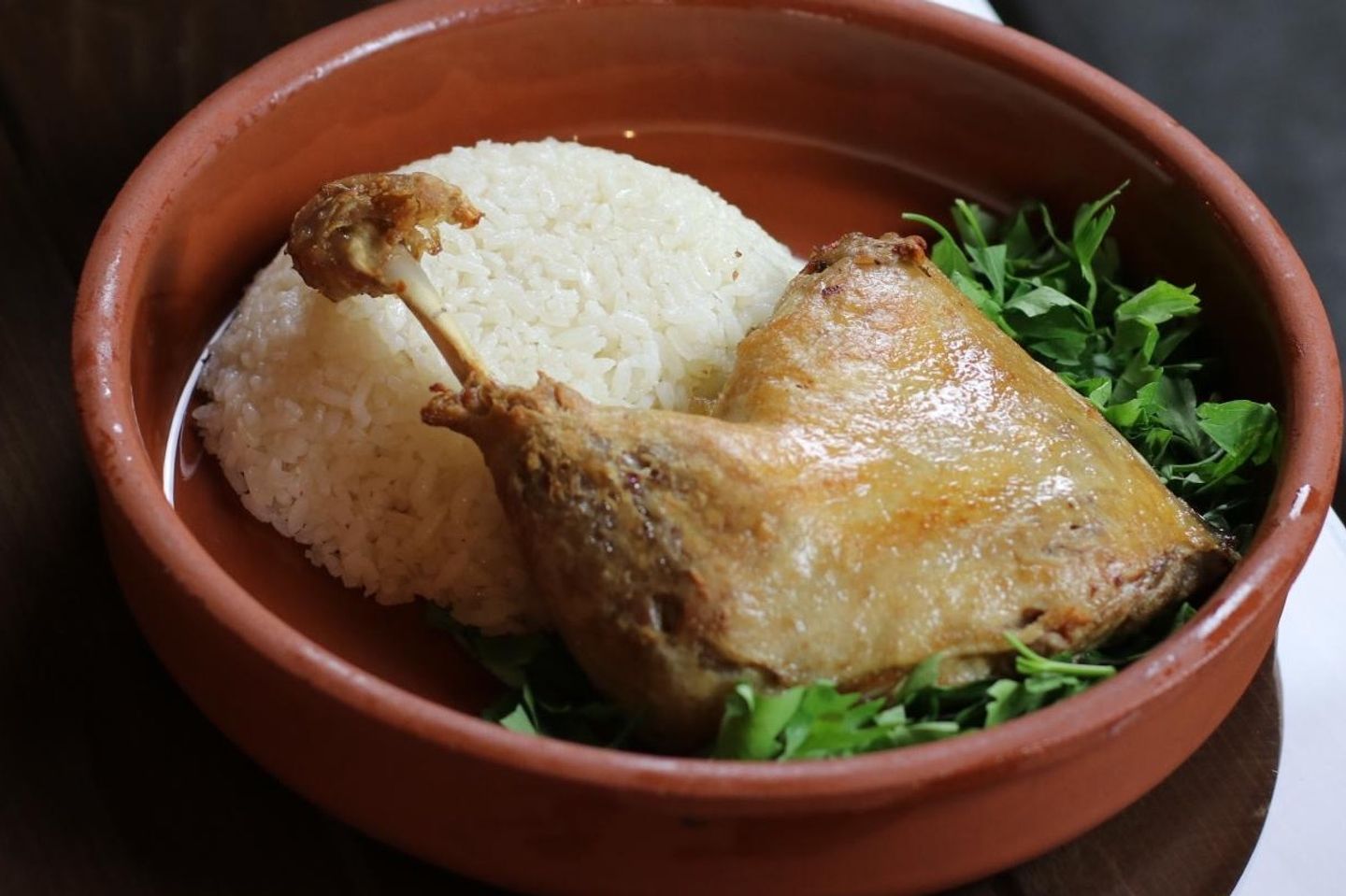 ربع بط مع أرز