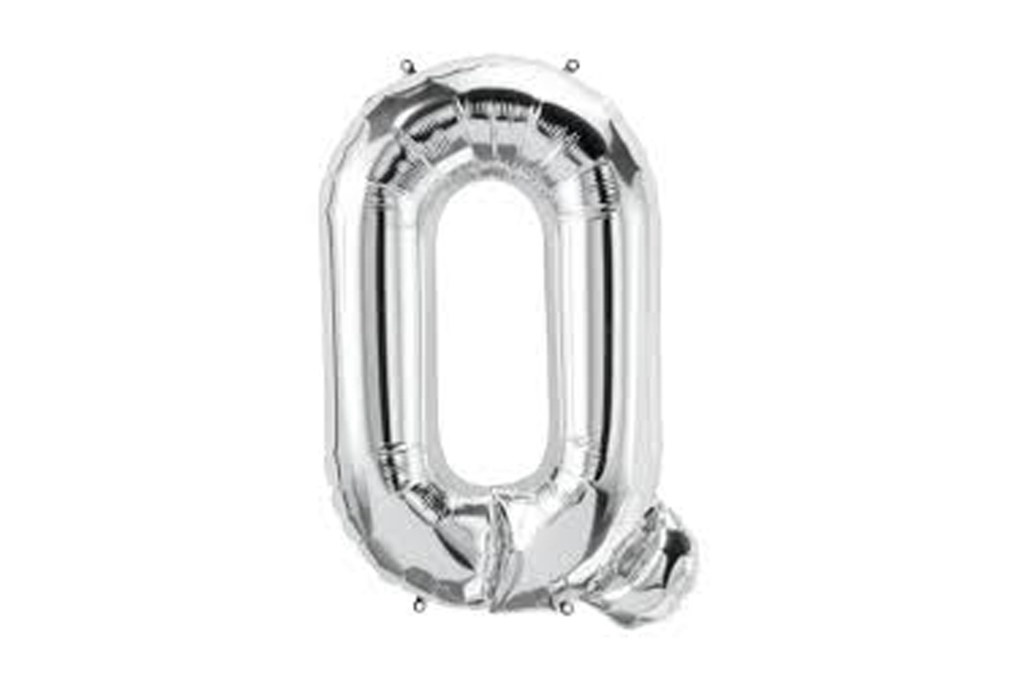 بالون حرف كيو فضي