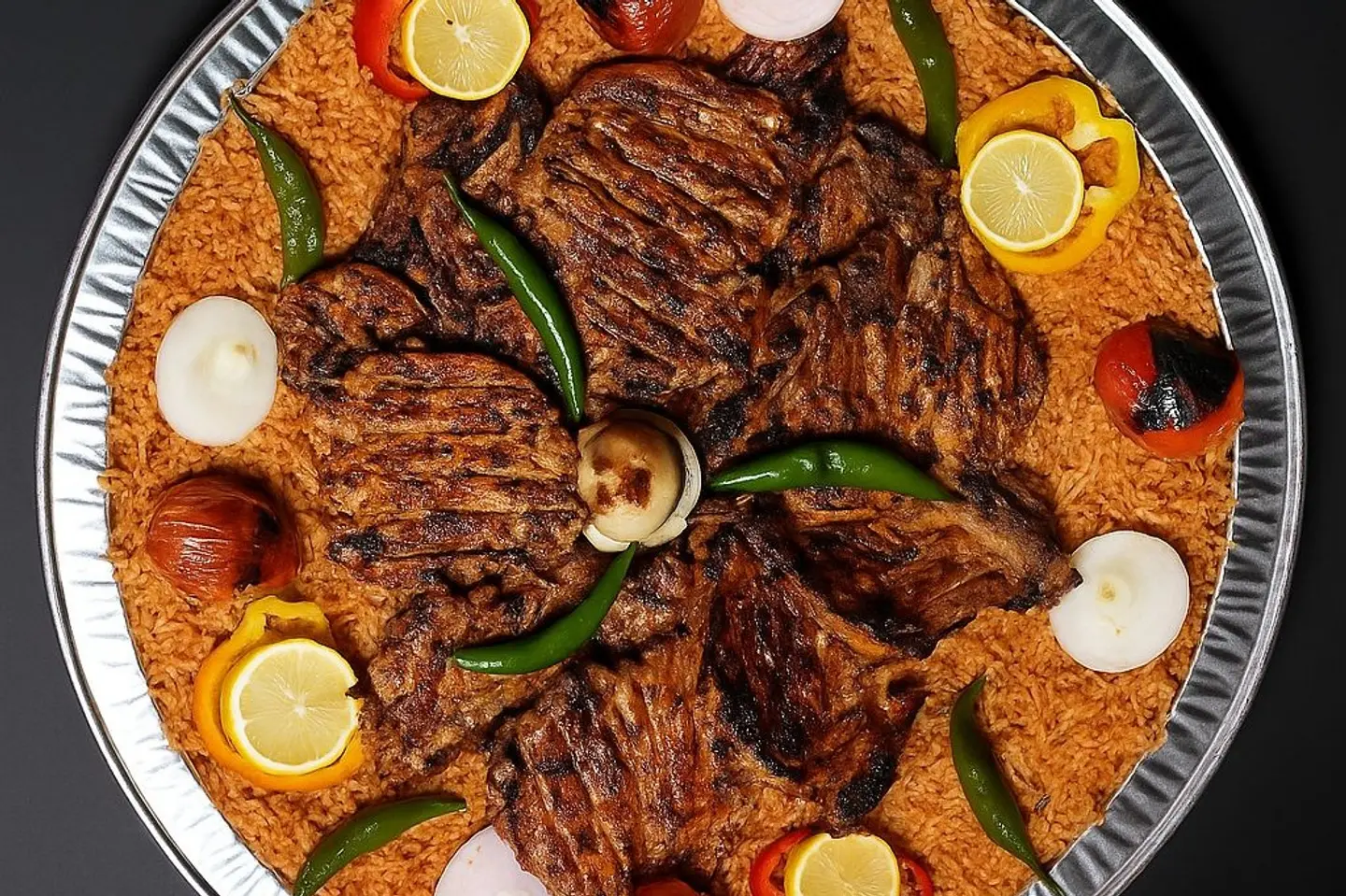 صحن الجمعة دجاج فحم بلس