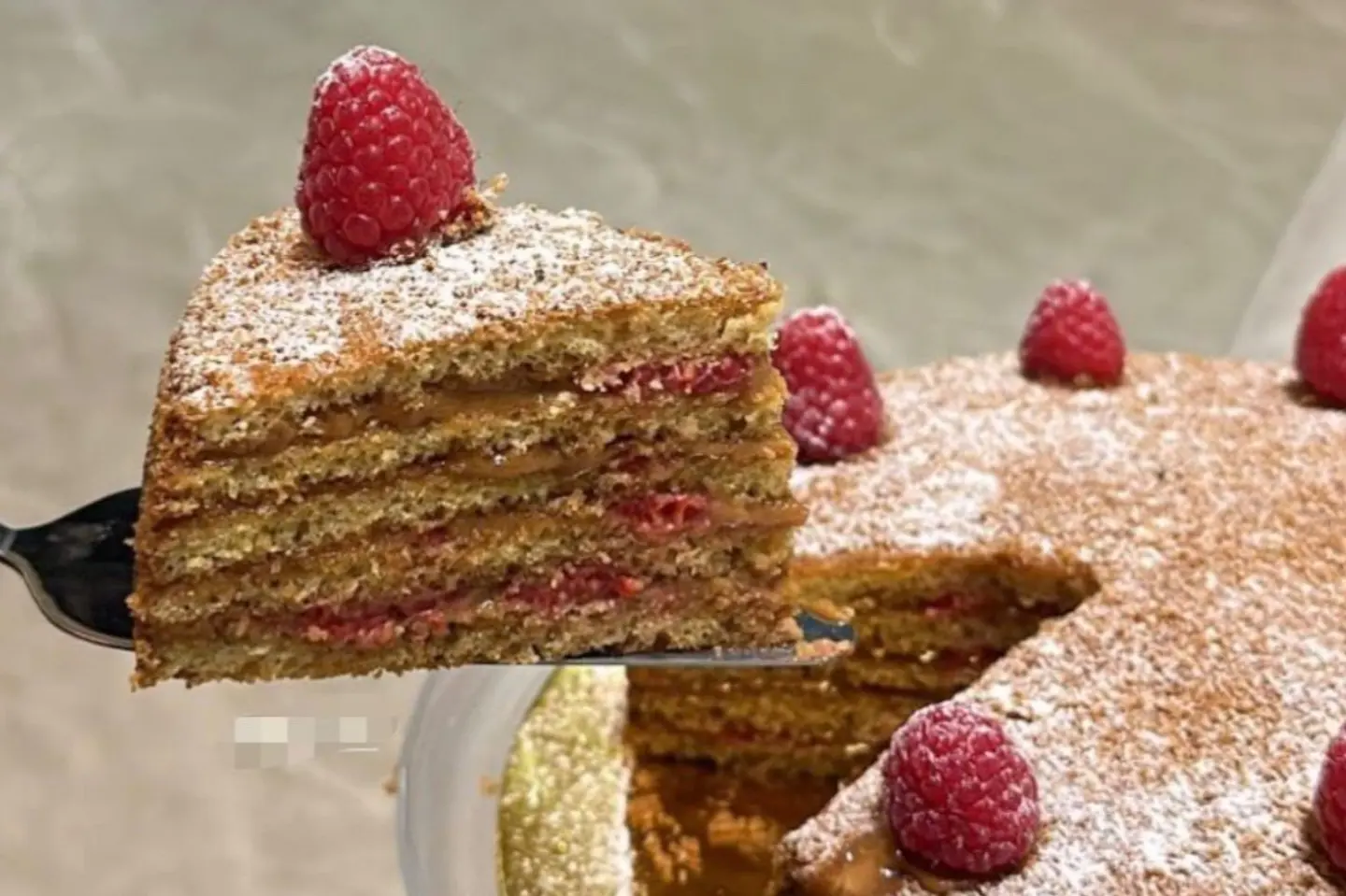 Honey Cake With Red Berries