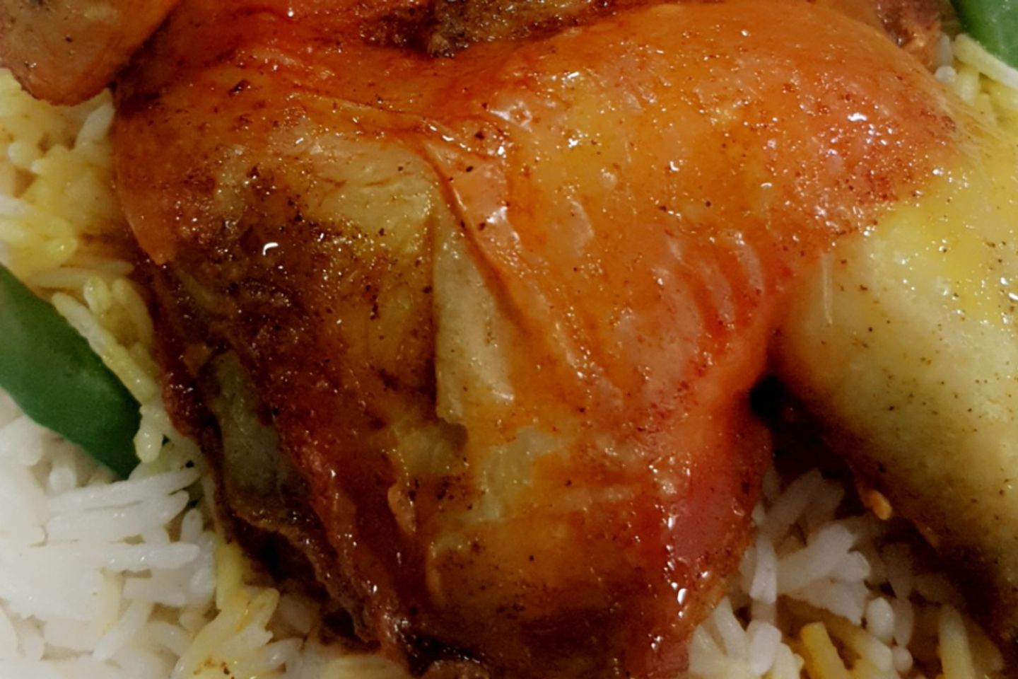 نصف دجاجة مع الأرز