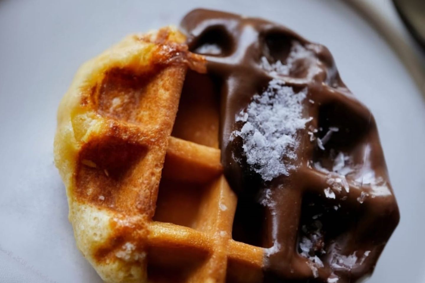 Belgian Waffle Covered In Chocolate