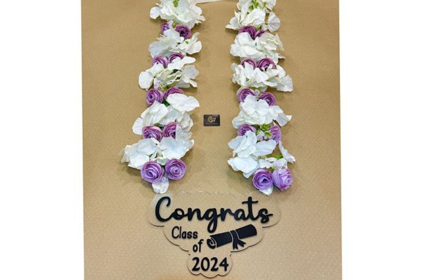 Hydrangea Graduation Necklace With Baby Mauve Flowers