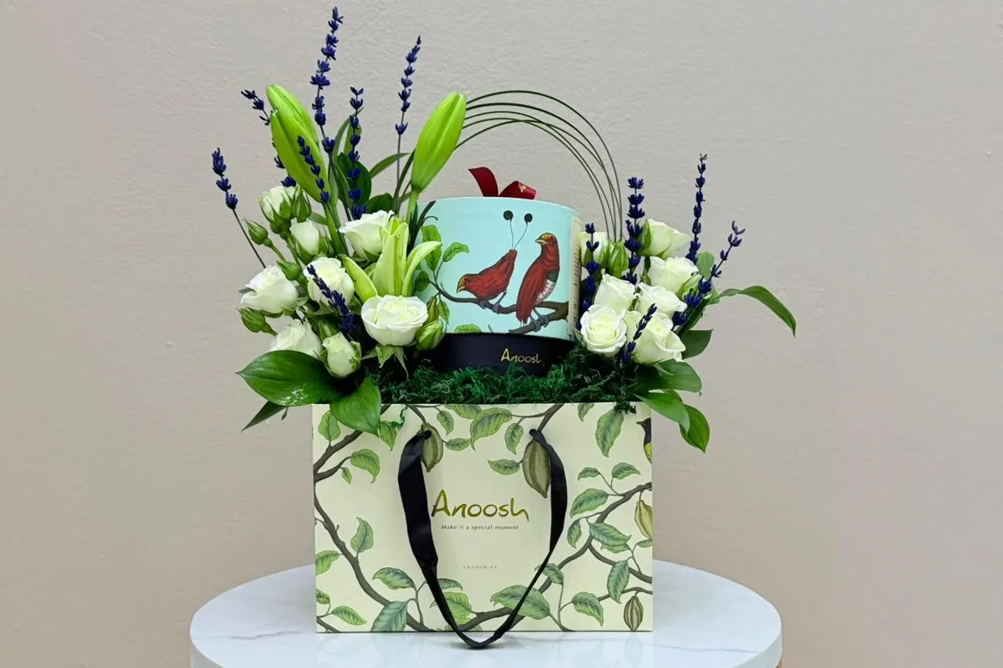 Anoosh Chocolate With White Flower