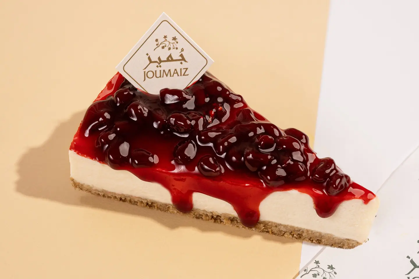 Pomegranate Cheesecake Slice