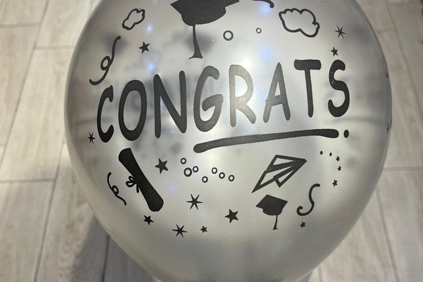 Silver Graduation Balloon