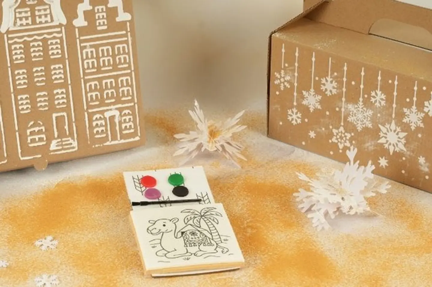 كوكيز الشتاء السعودي بشكل جمل للتلوين