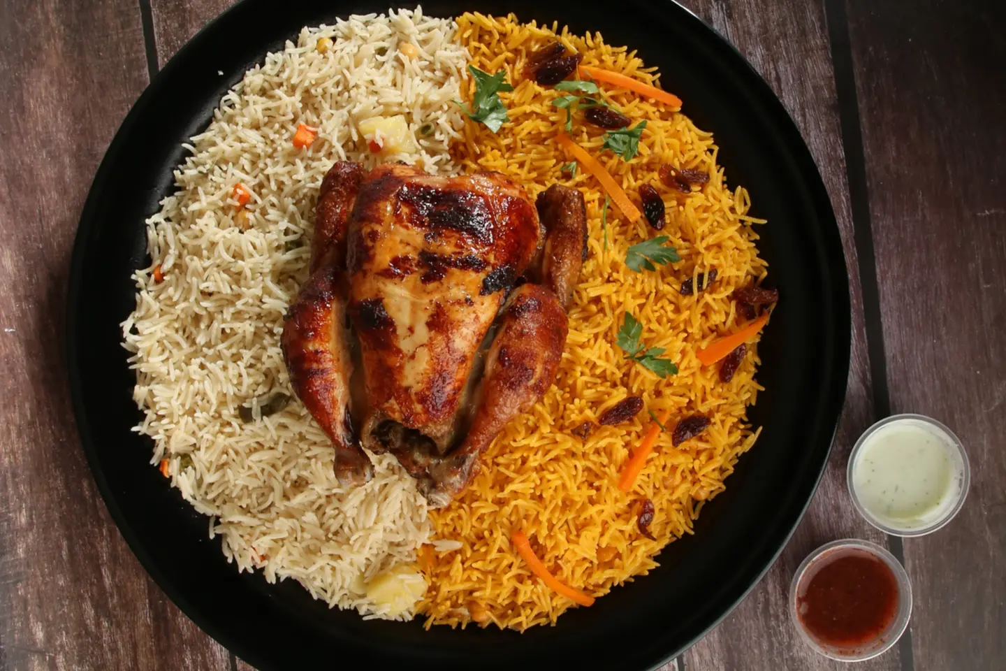 حبة دجاج شواية طازجة مع الرز