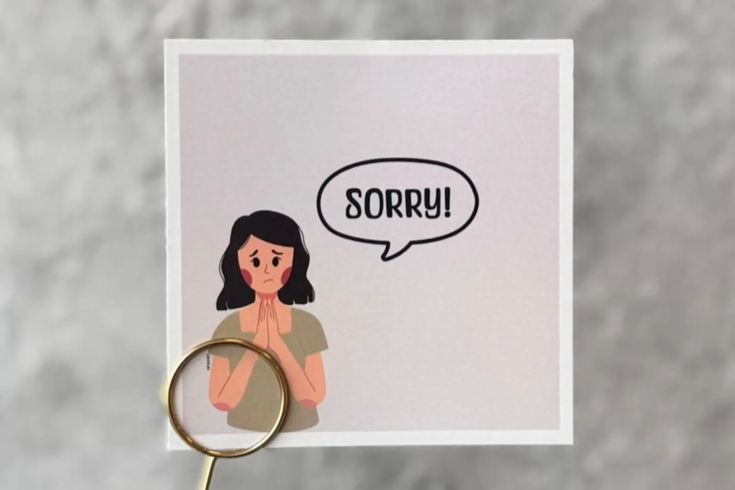 بطاقة اعتذار