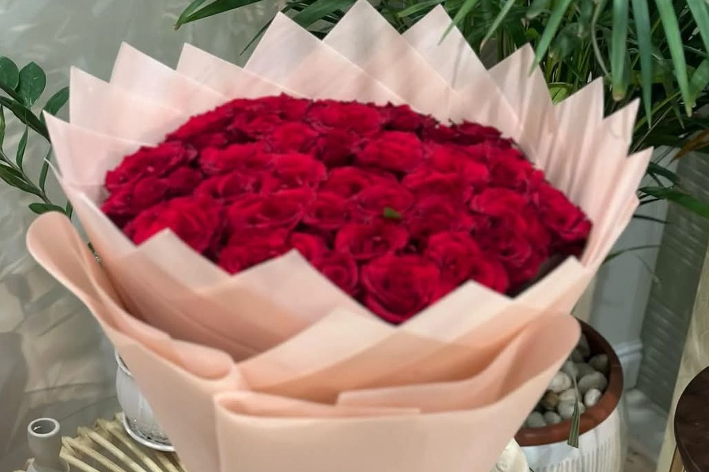 Natural Rad Rose Bouquet
