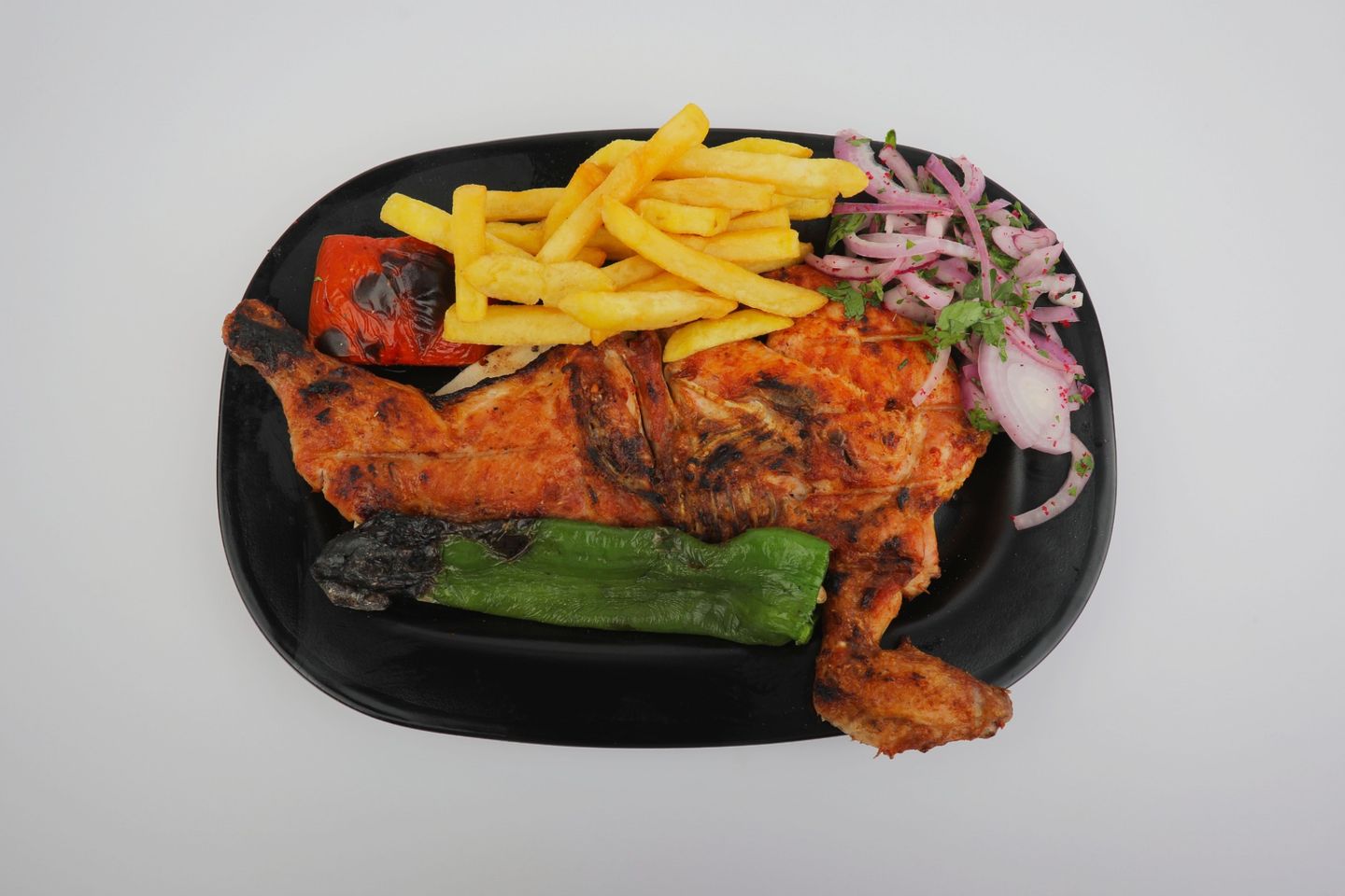 نص حبة دجاج فحم سادة